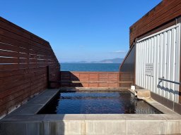 湯の児　海と夕やけ